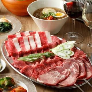 Bコース■国産黒毛和牛満喫コース（気軽に楽しむならコレ◎）■ 6000円＜タン塩・カルビ・ハラミ・上ロース＆希少部位！＞