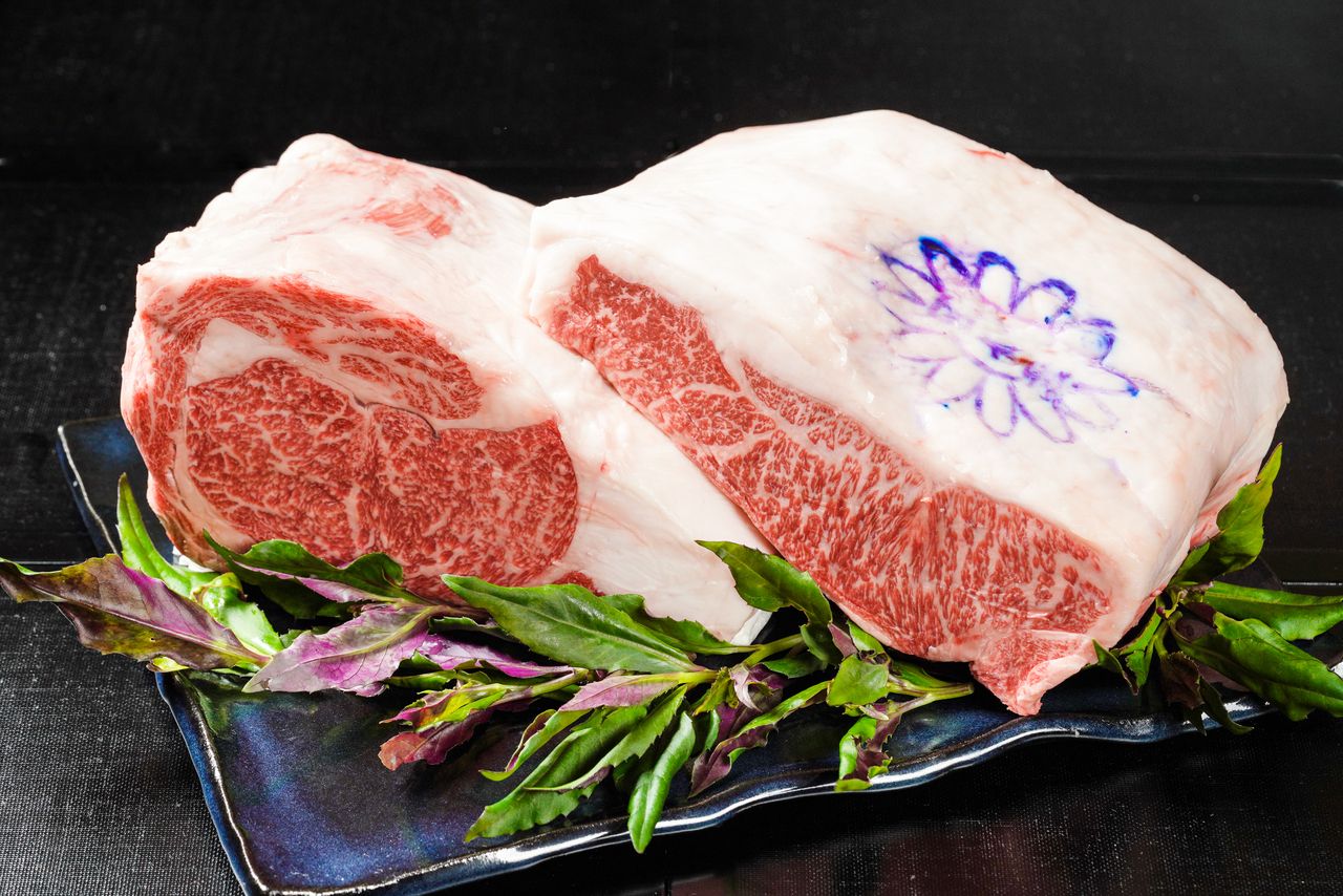 烤牛排套餐 100g（神户牛 雪花肉）