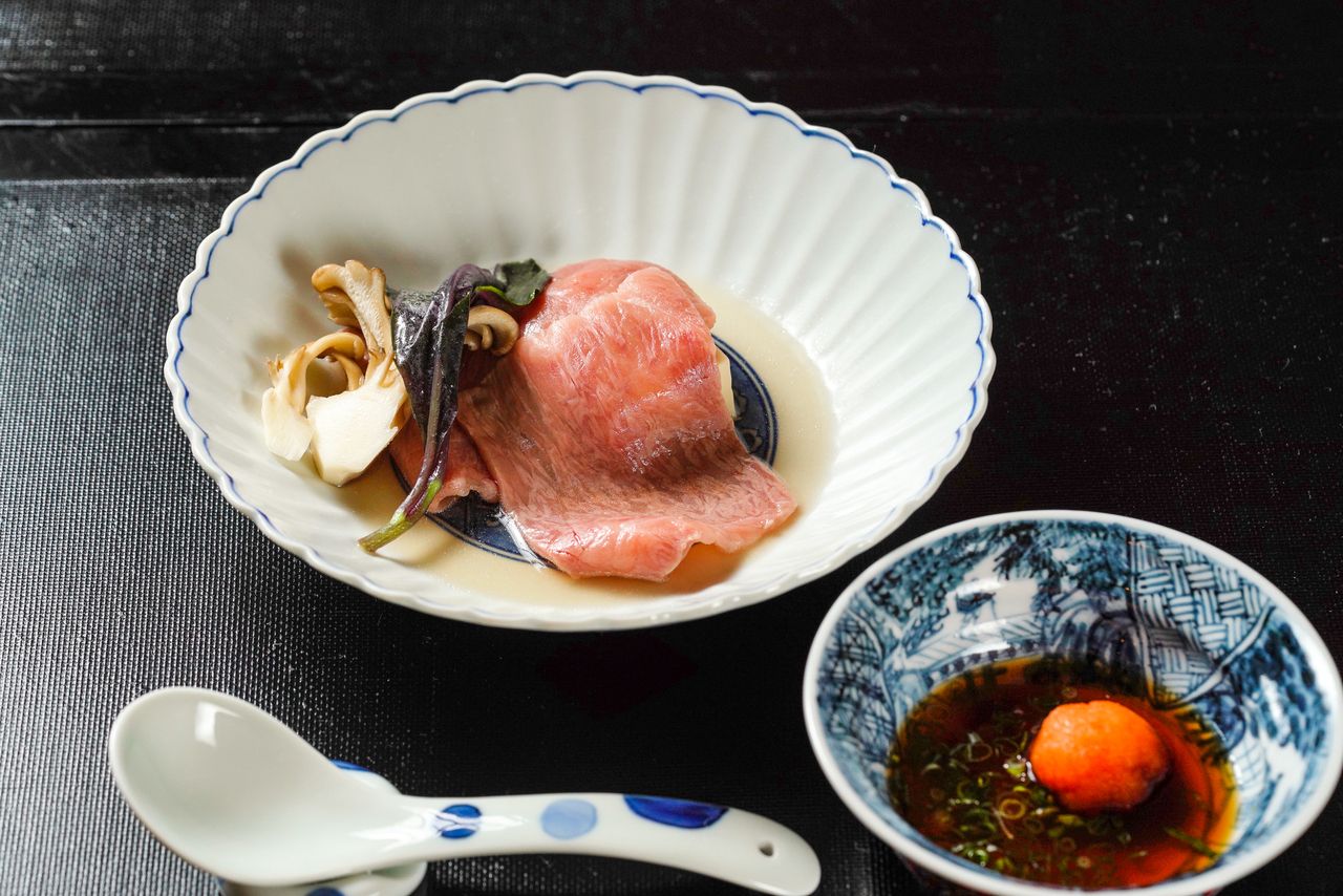 季節の特選割烹のコース（神戸牛シャト－ブリアン）