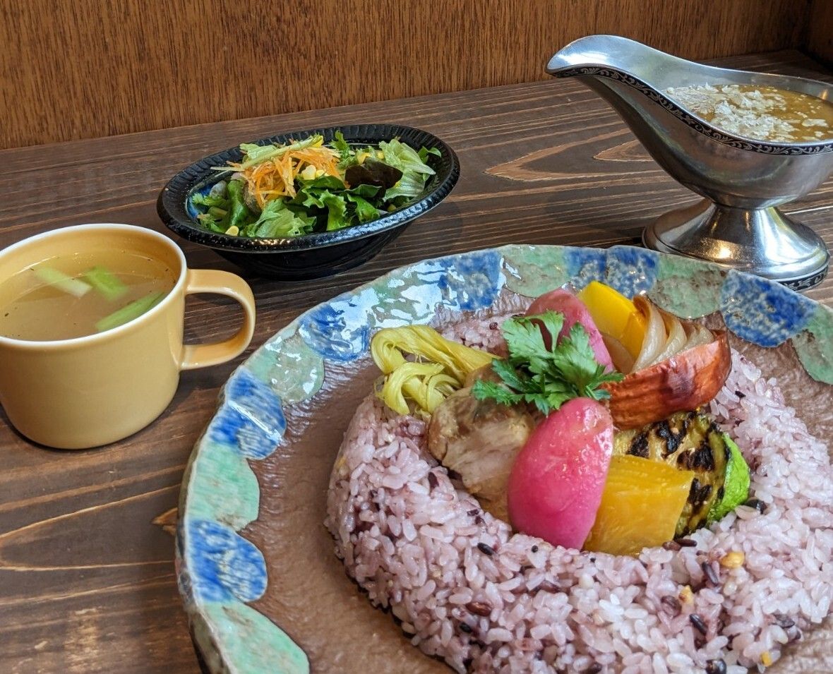 欧風カレーとお野菜のセット