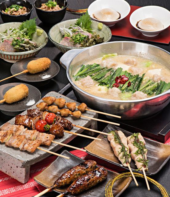 Yakitori and Motsunabe Course (Original White Miso Soy Milk)