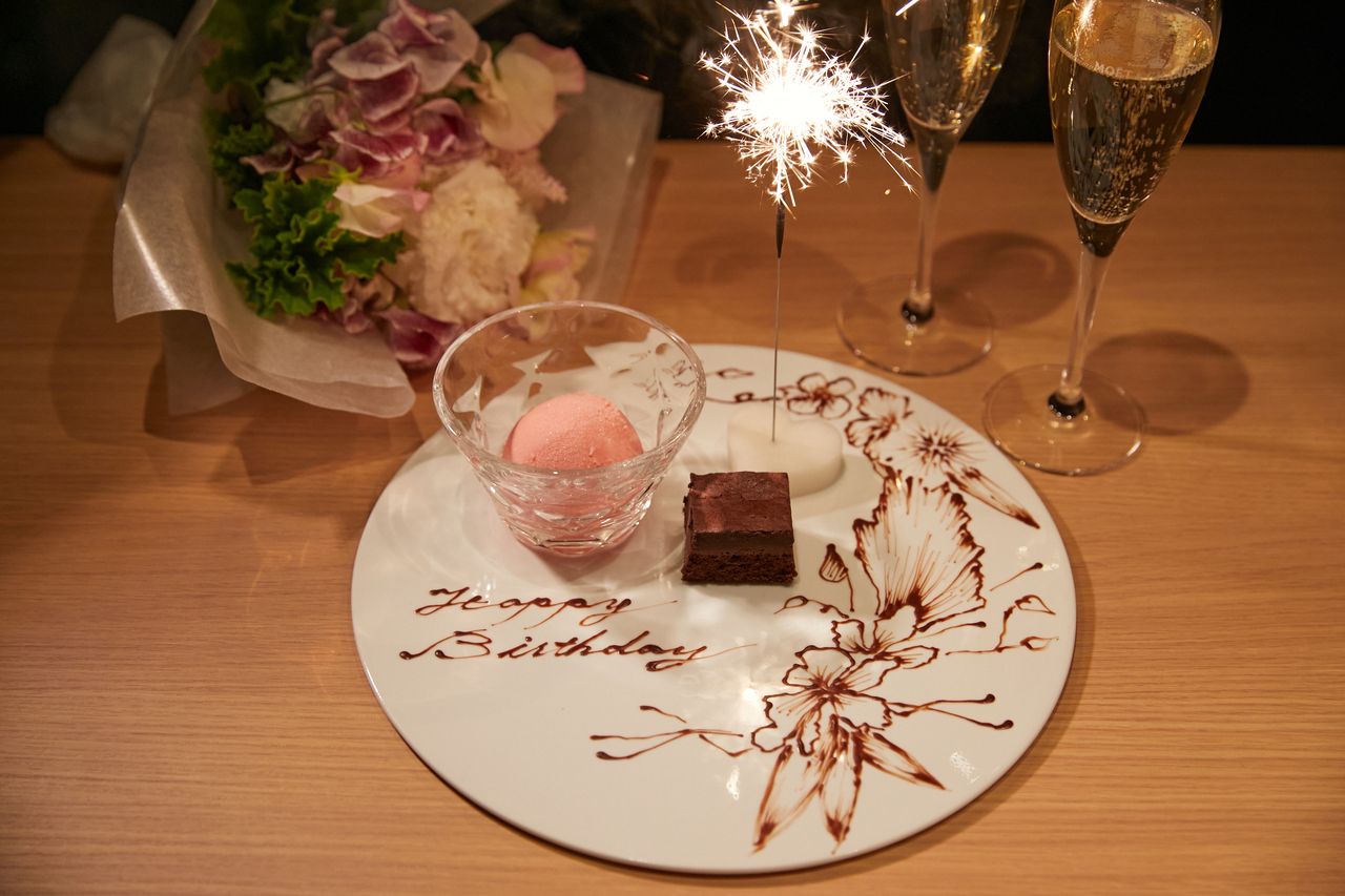 お祝いデザートプレート