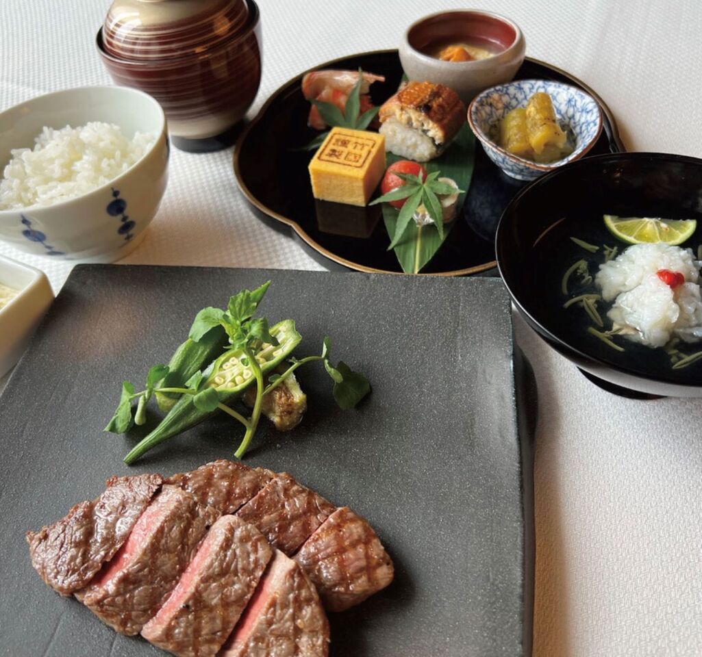 Grilled steak course (table )