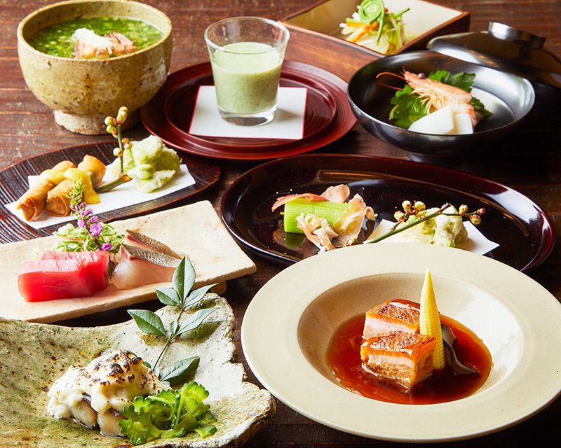 Creative seasonal kaiseki  course "Ryukyu"