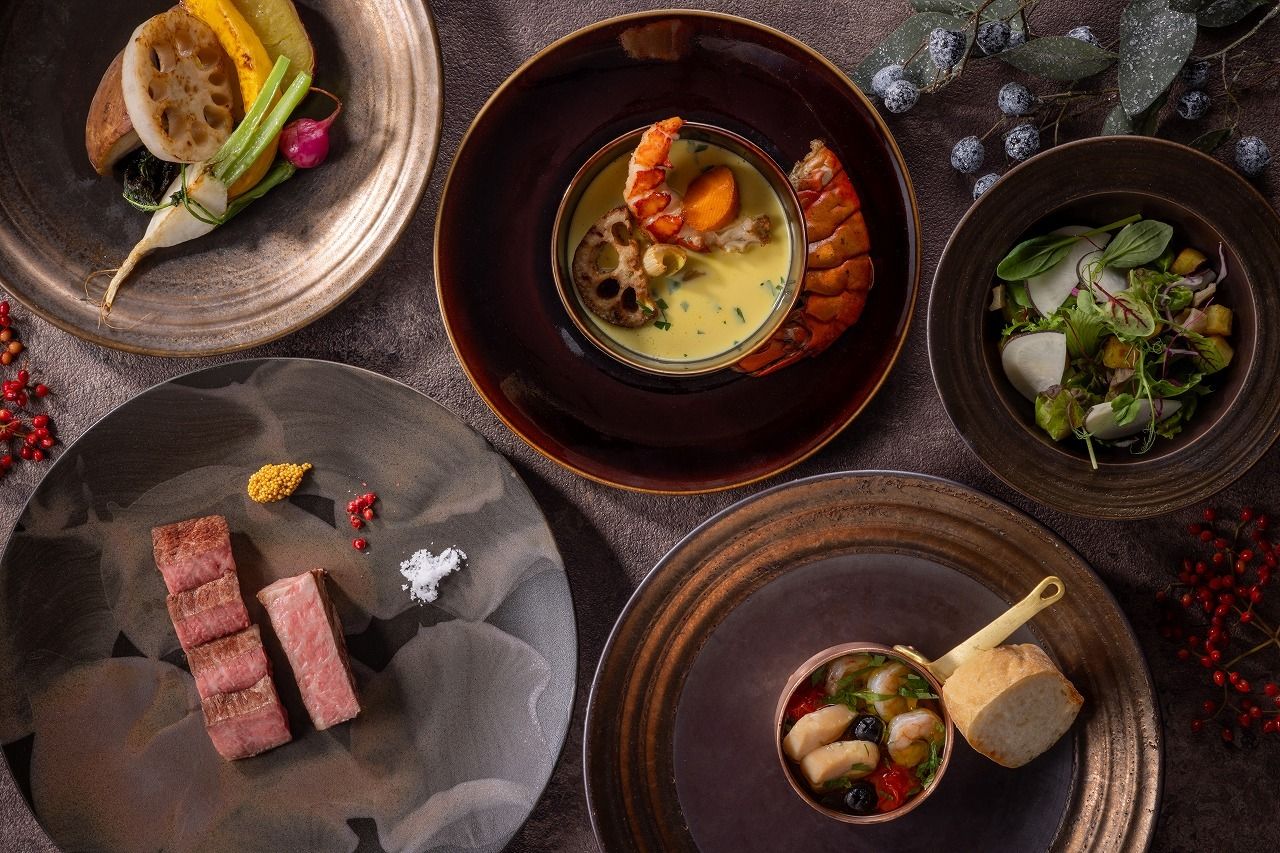 Lobster and Japanese Black Beef Lunch Course
