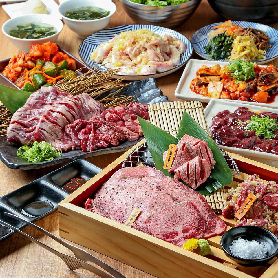 【牛タン＆ハラミを堪能】牛タン＆ハラミ尽くしの焼肉王道プラン♪♪ 12品4,980円 (飲放込)