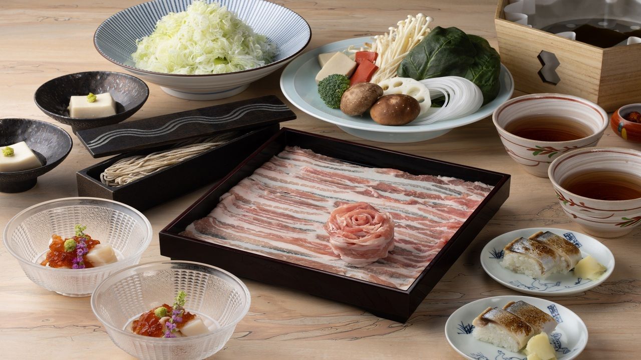 [Lunch] Dashi shabu-shabu course "Murasaki" (Specially selected pork)