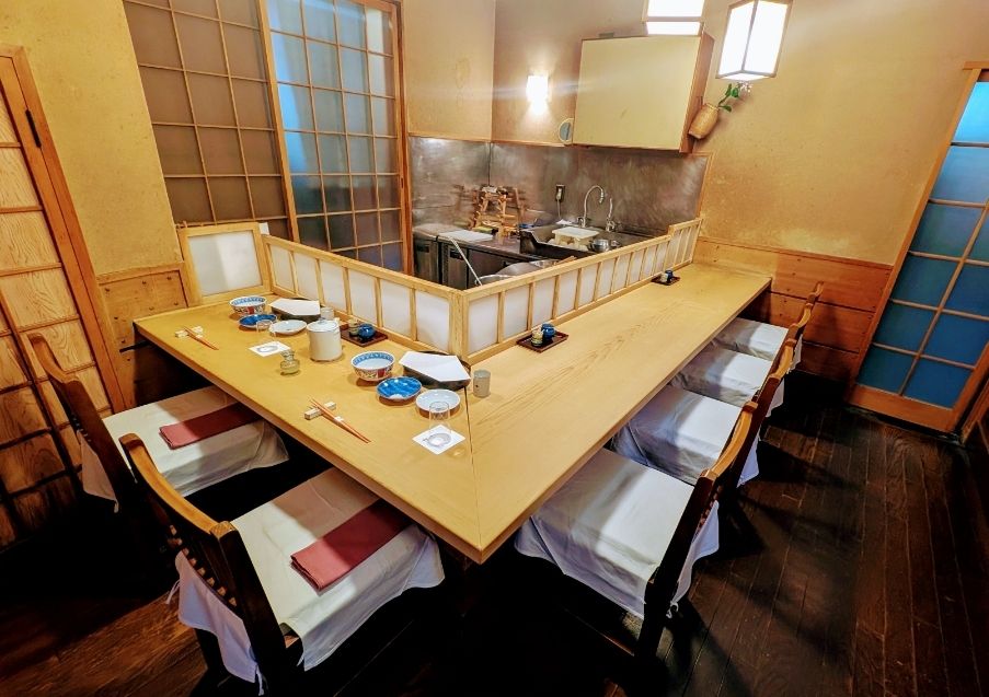 [Dinner] Counter seating, Tempura course ¥26,620 (tax and 10% service charge included)
