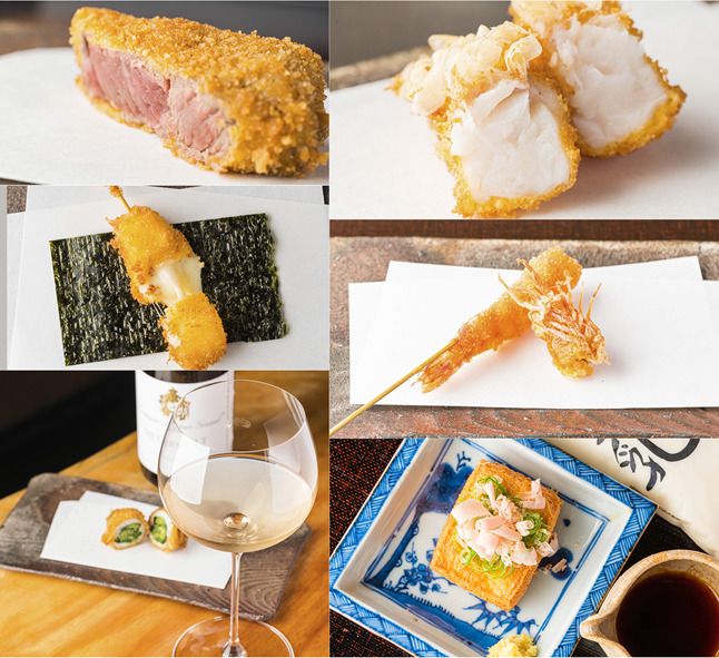 Fried skewers course 11,000 yen