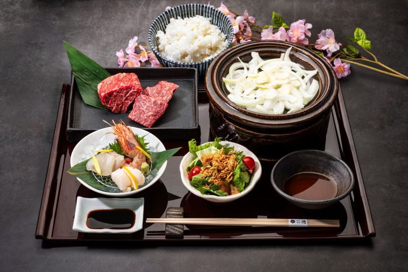 ランチ（新）【黒毛和牛 厳選赤身肉】陶板焼き御膳