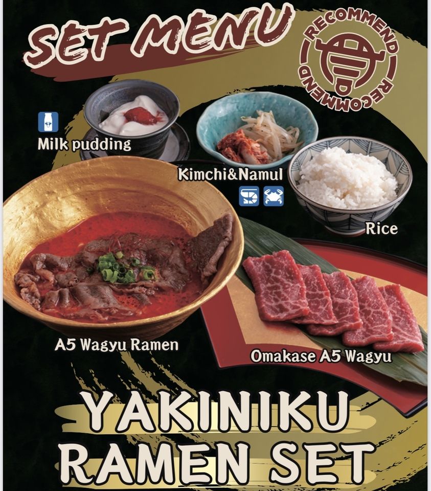 Set ramen Wagyu (sirloin) và yakiniku