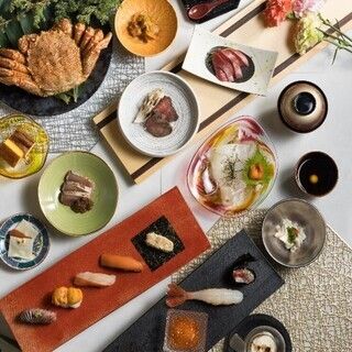 【記念日特典付　昼のおまかせ】乾杯シャンパン、デザートプレート付き