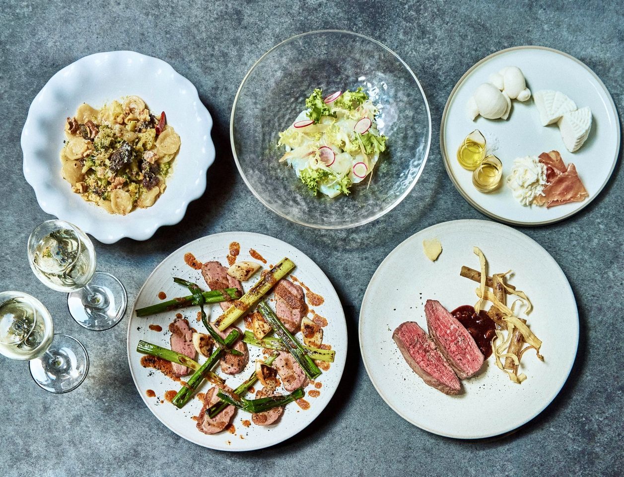 【Winter Special Course】つくりたてフレッシュチーズと生パスタ、選べる特選メインなど全6品フルコース