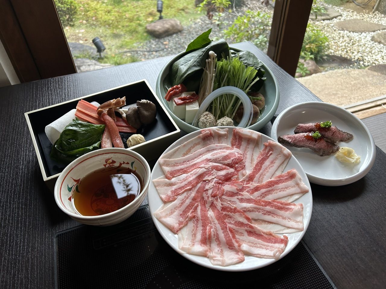 Platinum pork and crab shabu-shabu [Botan] Botan course