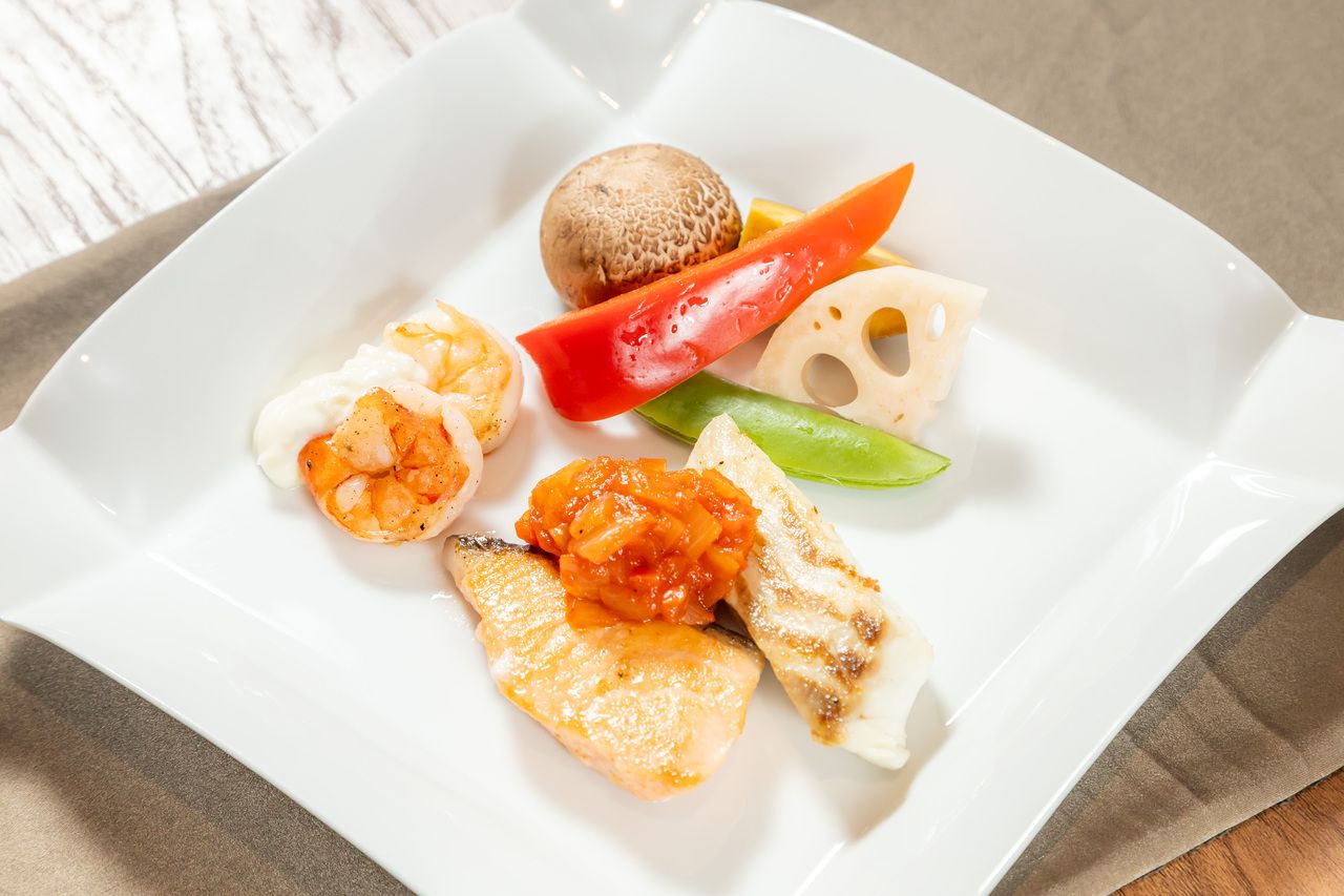 Set di 3 tipi di teppanyaki di frutti di mare (solo pranzo)