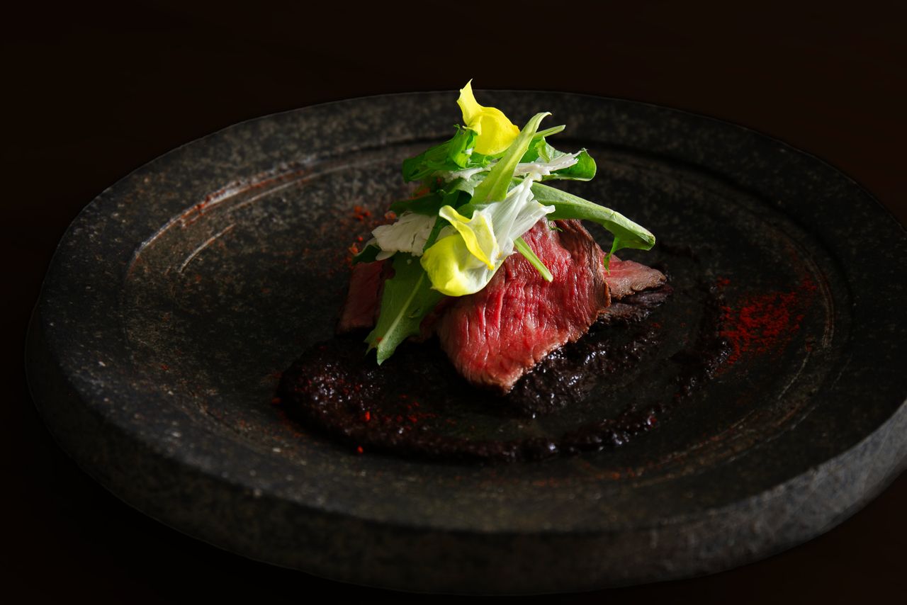 Evening Kyoto Nishiki — Kaiseki An eight-course kaiseki featuring Wagyu steak, based on the Evening Kyoto Nishiki Hassun.