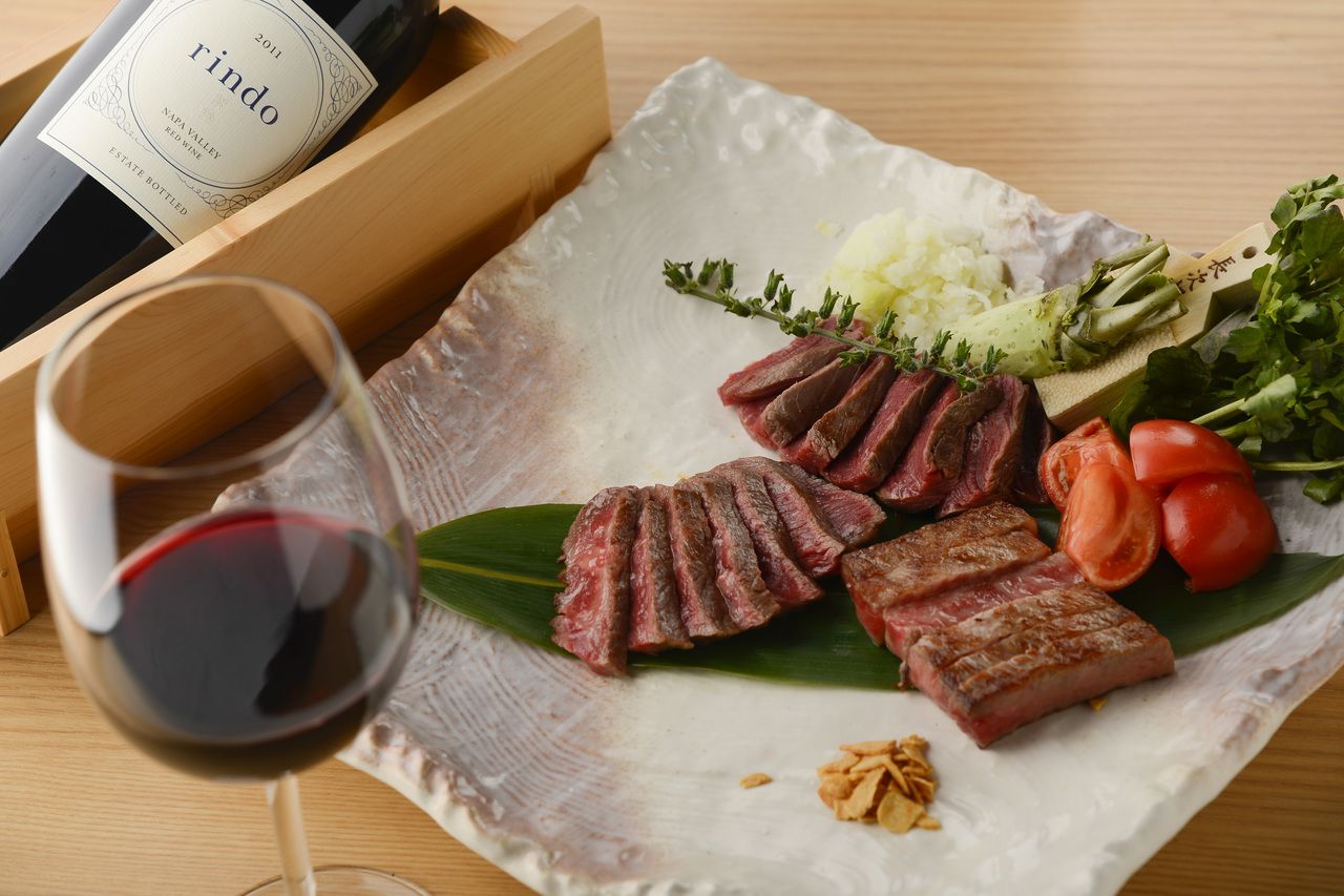 【铁板烧】A5级日本黑毛和牛“大吟酿切块”牛排 - 特级套餐