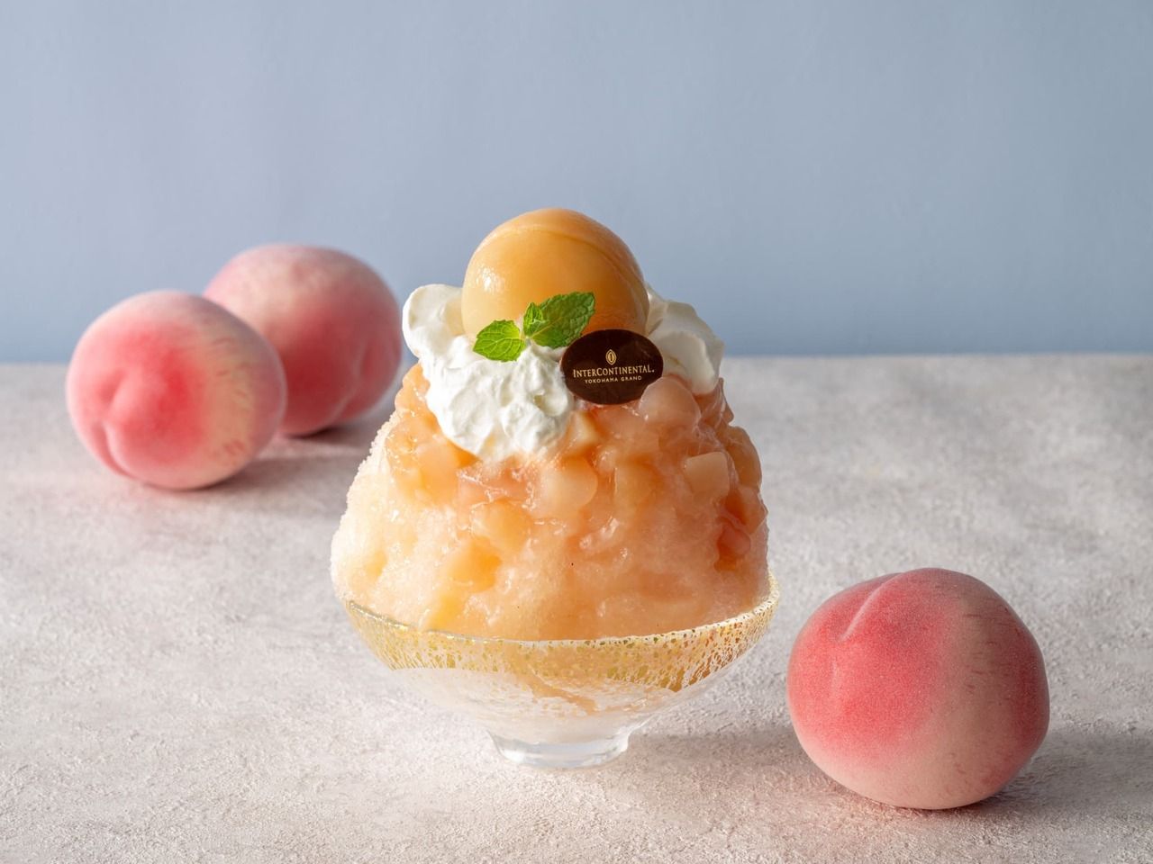 [July 1st - August 31st - Limited Quantity] Premium Shaved Ice "Peach" & Coffee or Tea | 4,000 yen