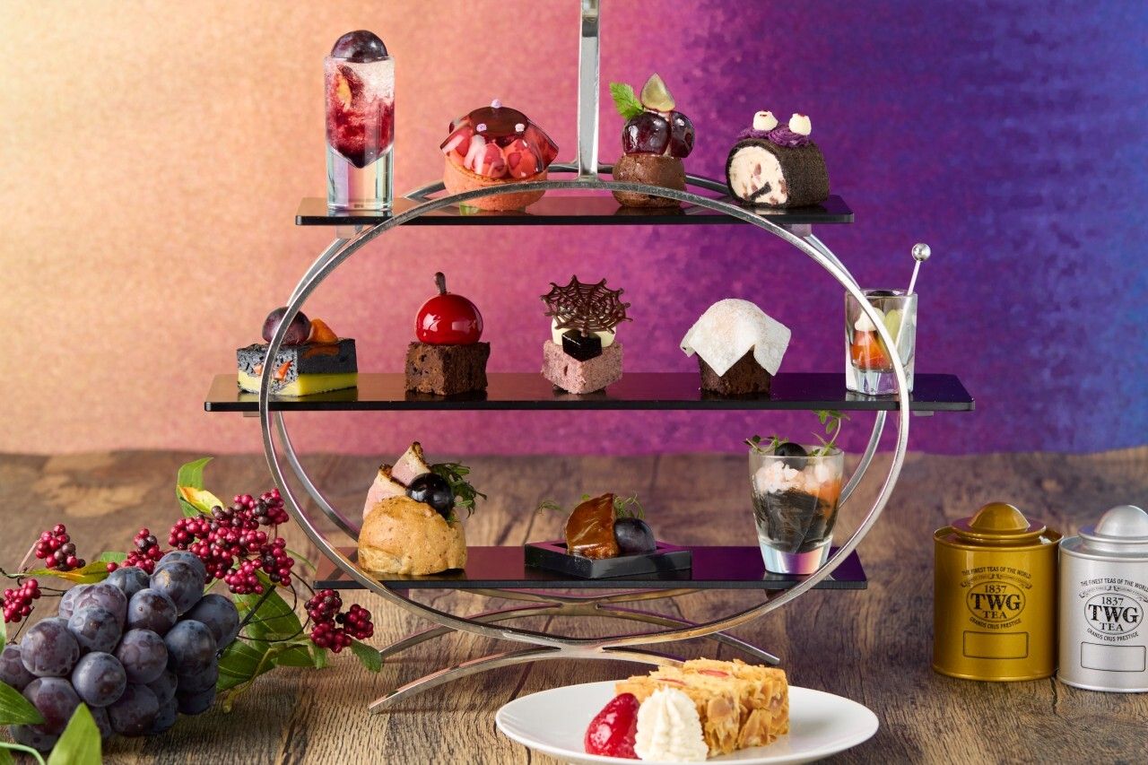 [9/19~10/31] Grape Afternoon Tea + Glass of Champagne