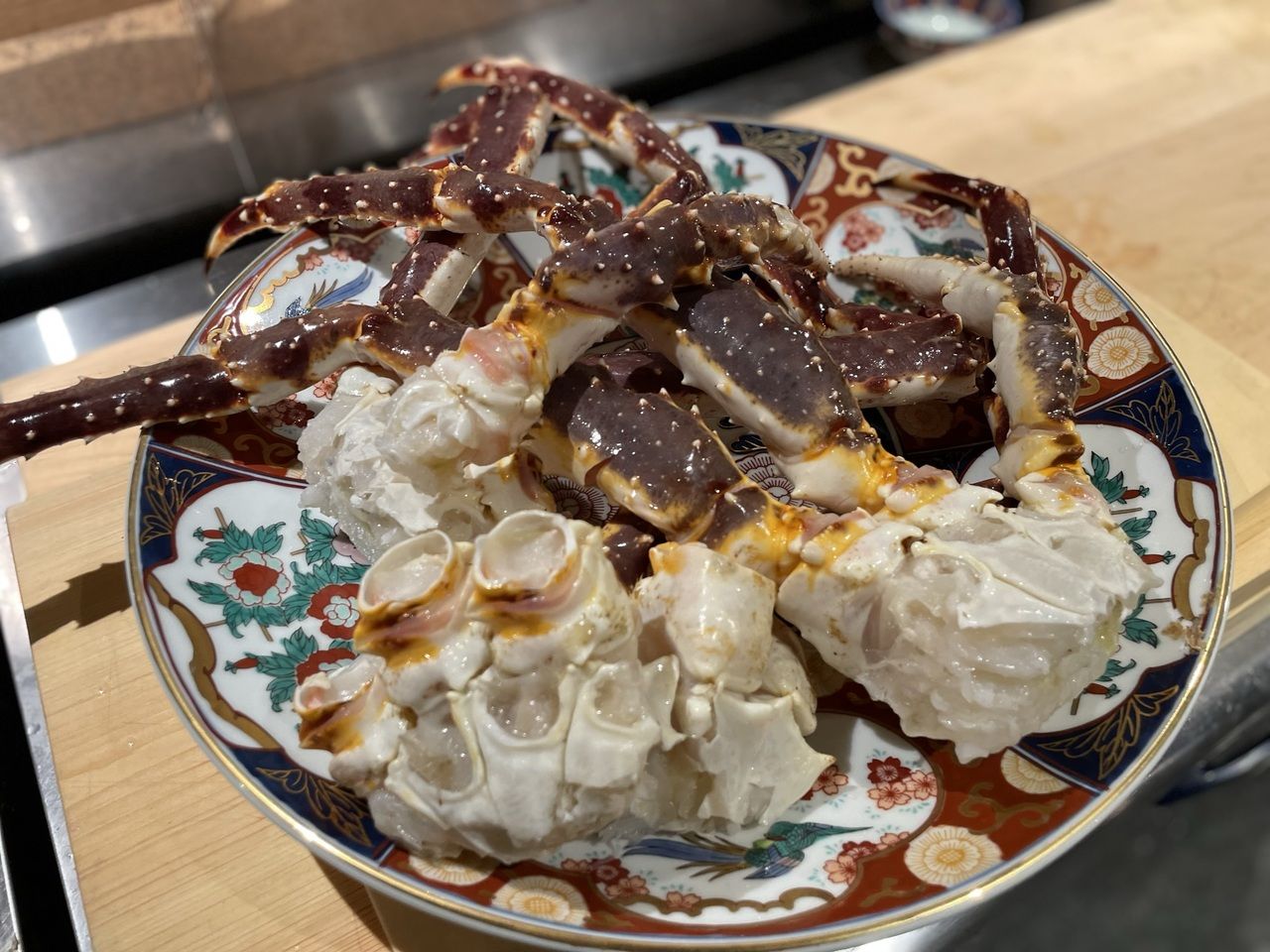 タラバガニの炭火焼き
