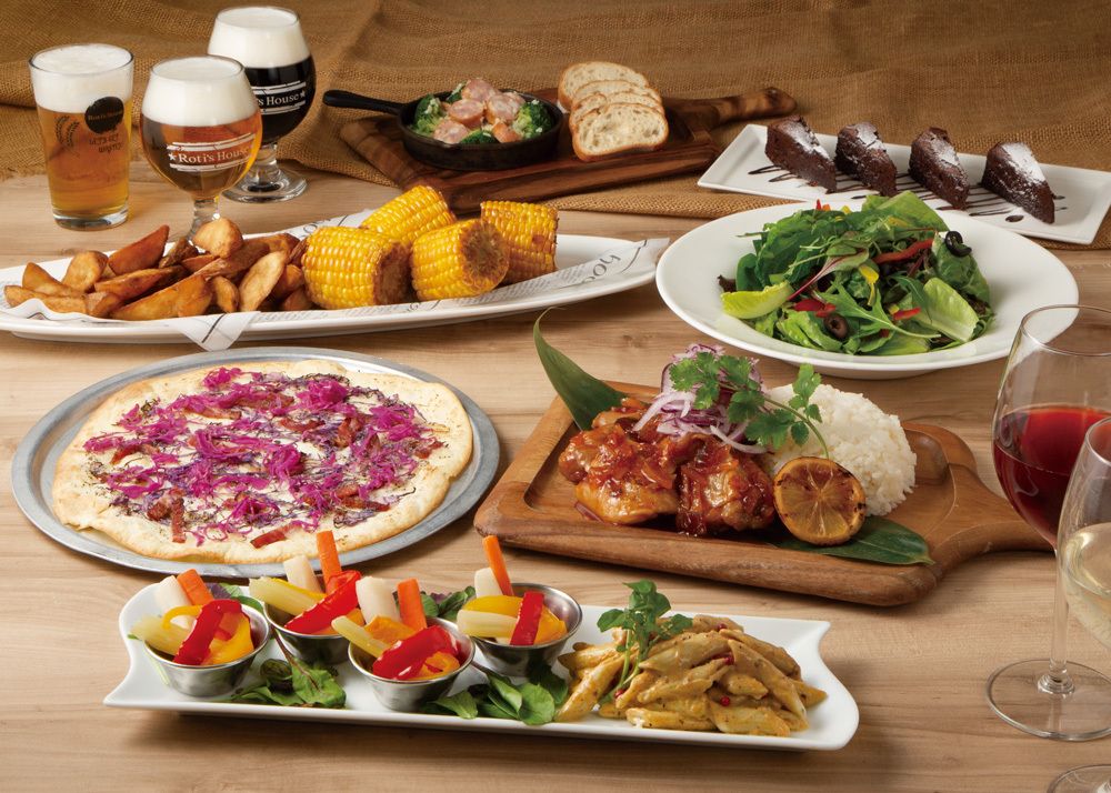 ●【カジュアルプラン】料理8品+デザート（120分飲み放題付き）
