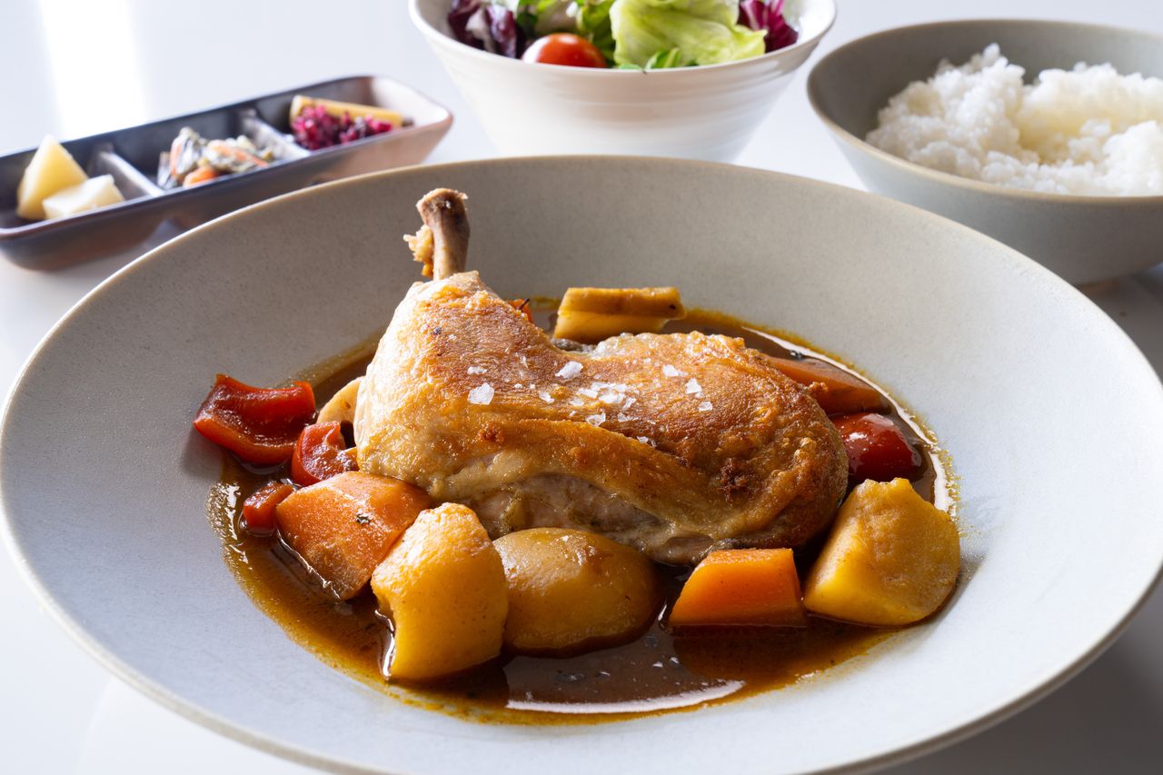 Soup Curry with Chicken Confit set