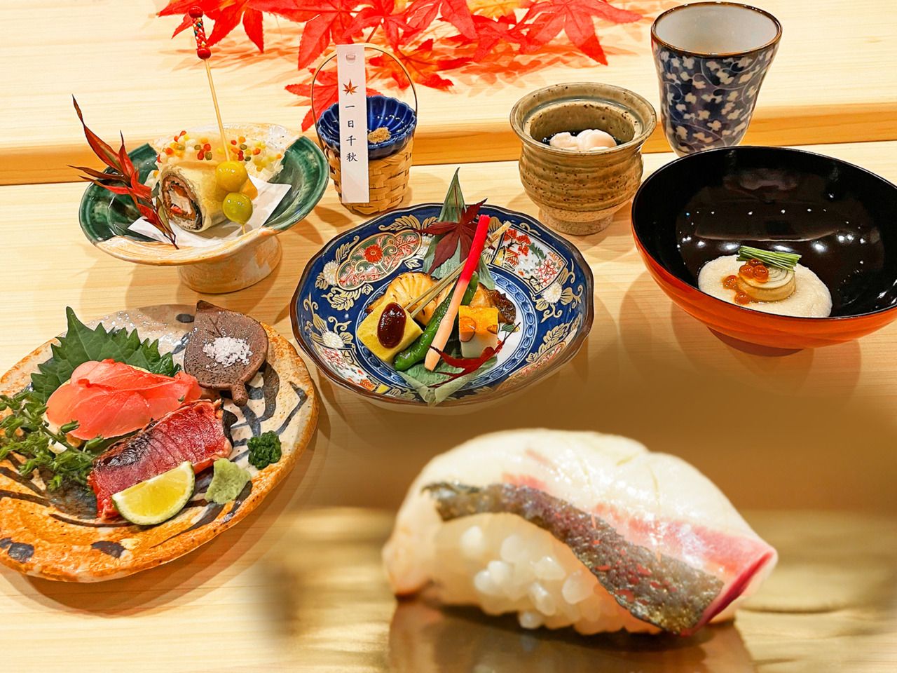 Chef's choice sushi and seasonal mini kaiseki course