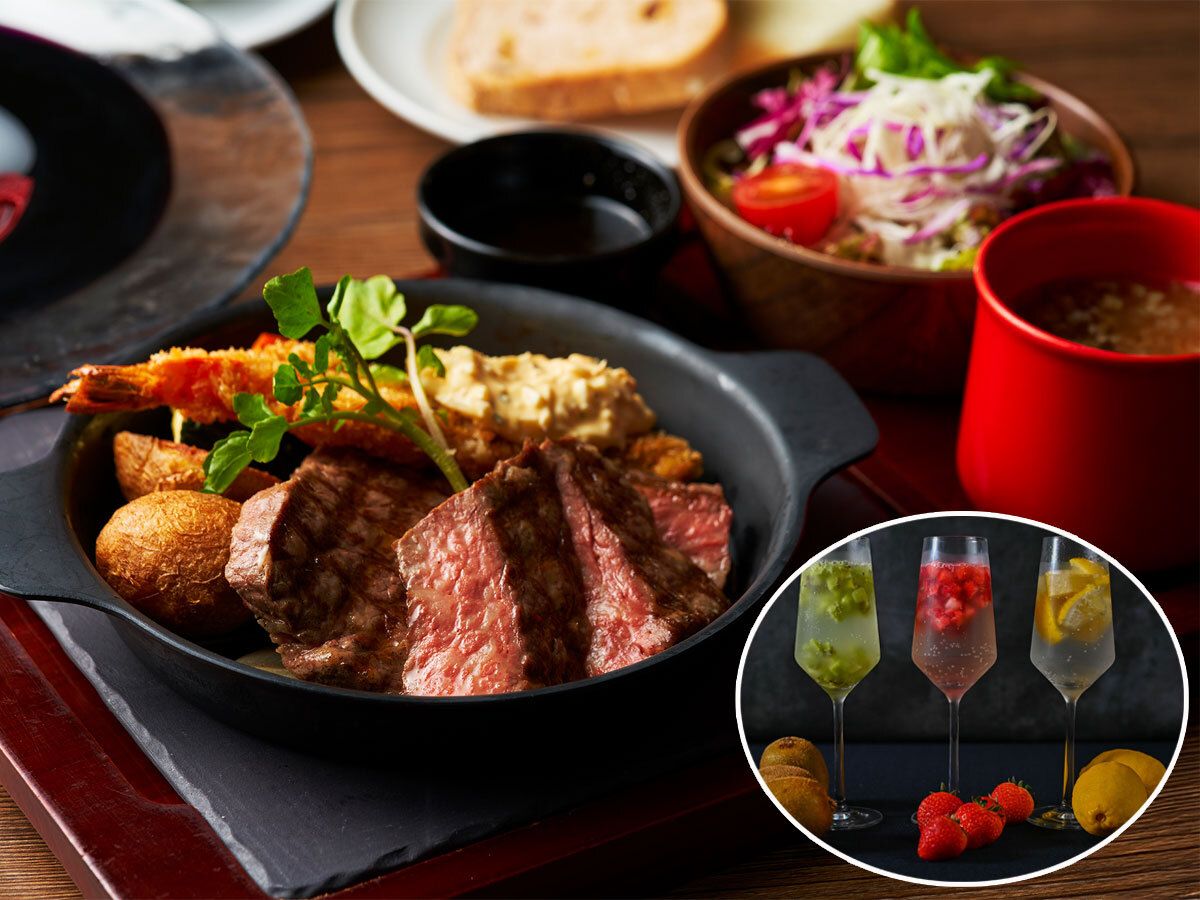 新登場【トワイライトディナー】【半個室確約】国産牛サーロイングリル含む洋食コース