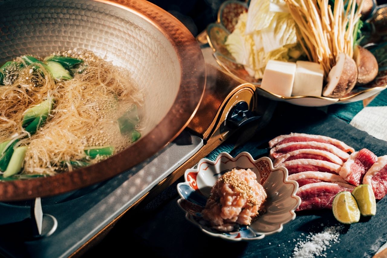 [Kawachi duck hotpot course] Nine dishes in total including appetizer, roasted Kawachi duck, and Kawachi duck hotpot