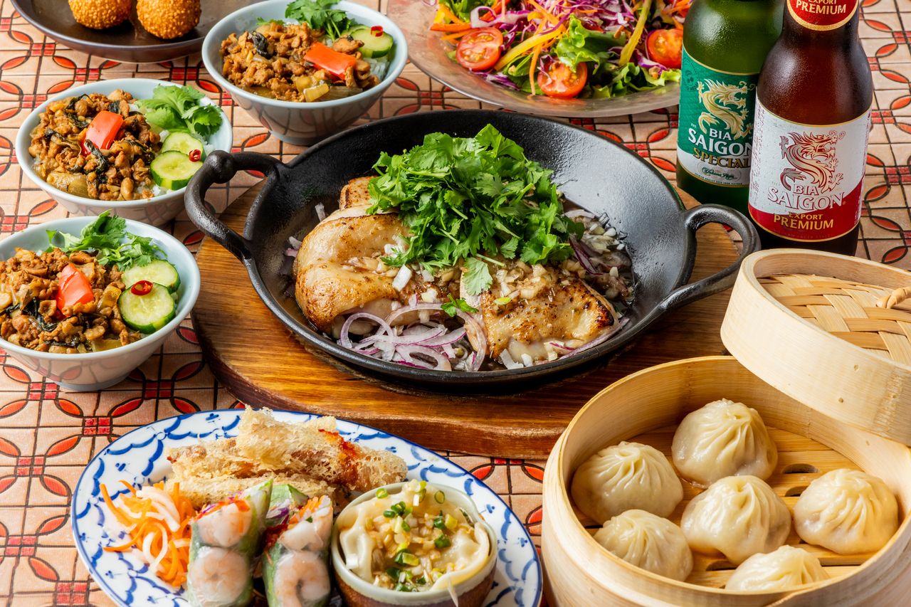 【昼飲みプラン】ランチエスニックコース  120分飲み放題付