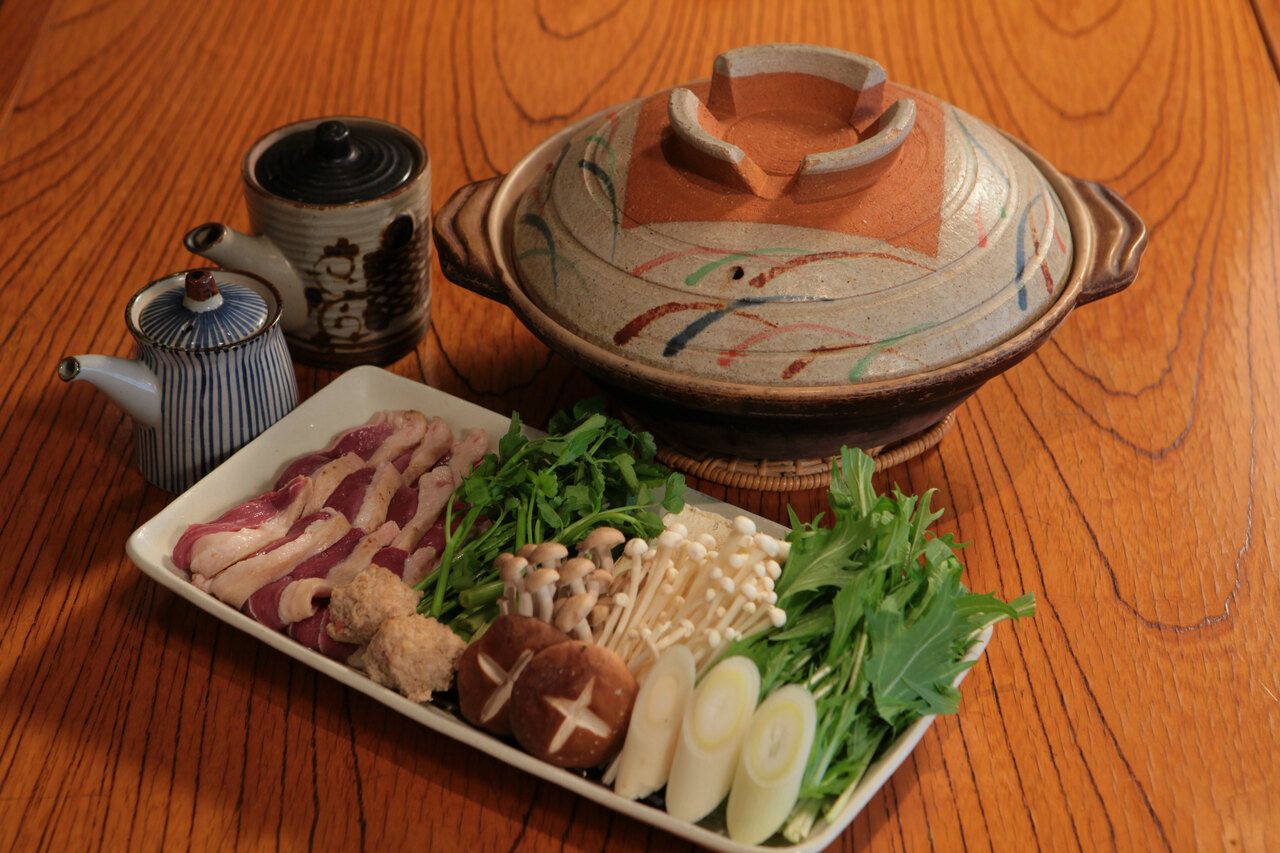 Hotpot course "Yuki" (duck hotpot, shamo hotpot)