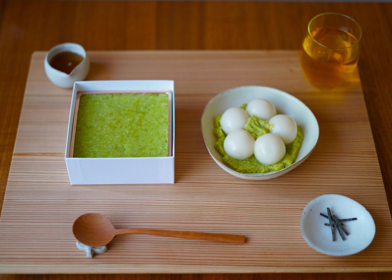 Shiratama Tebako — Zunda (sweet edamame paste)