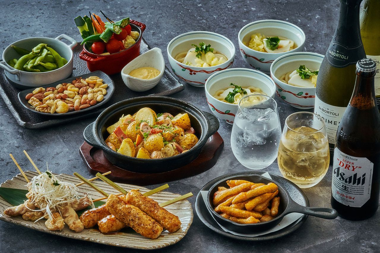 【ディナー】二次会パーティープラン/卓盛り料理＋フリーフロー/120分制/￥5,650（サ込）/（2～48名さま）