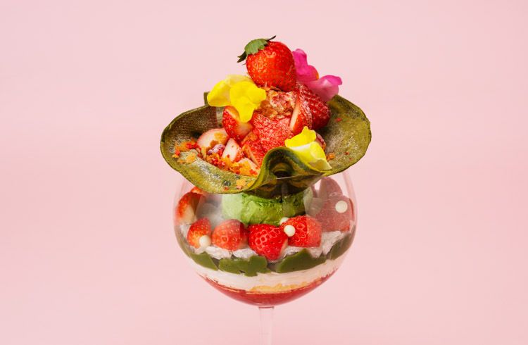 【Special Discount for Miyako Citizens】Strawberry and Kyoto Matcha Crepe Parfait