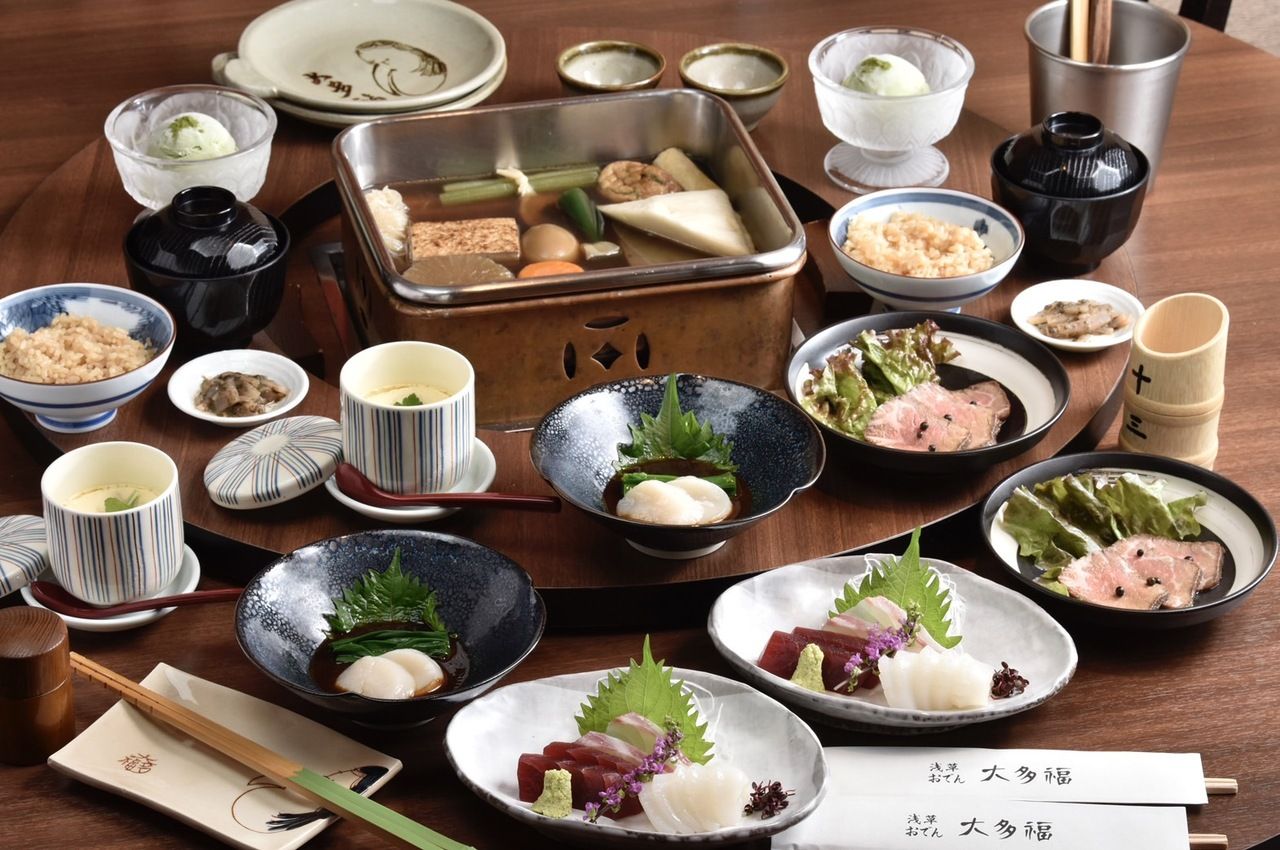 7-course set: oden × sashimi × rice dishes, and more... 7,700円 × number of guests