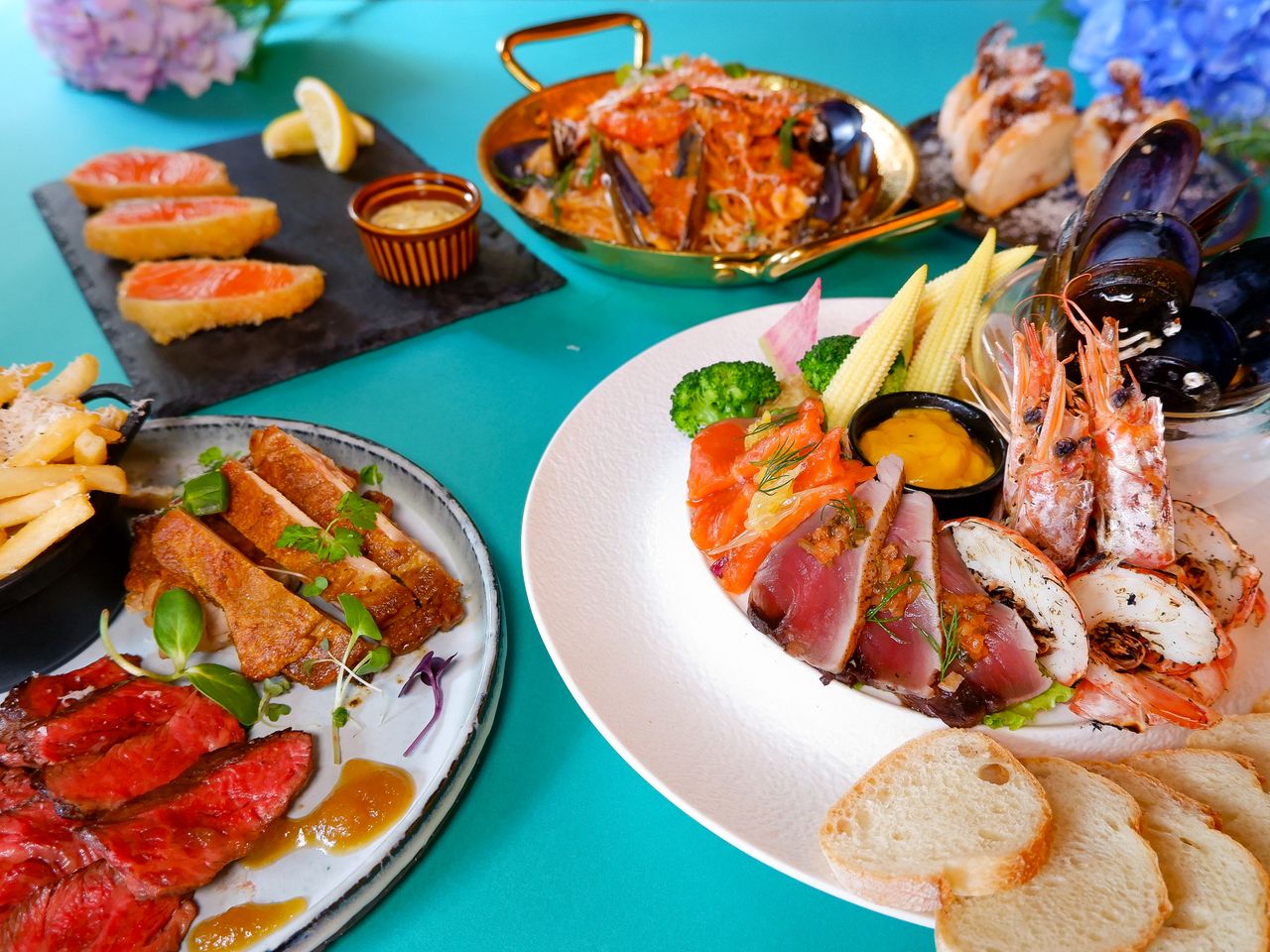 『11월』≪겨울 음료 무제한 첨부≫ A 플랜 “채색 5종 전채 플레이트”&국산 로스트 비프와 치킨 로스트의 W메인 먹어 비교”포함