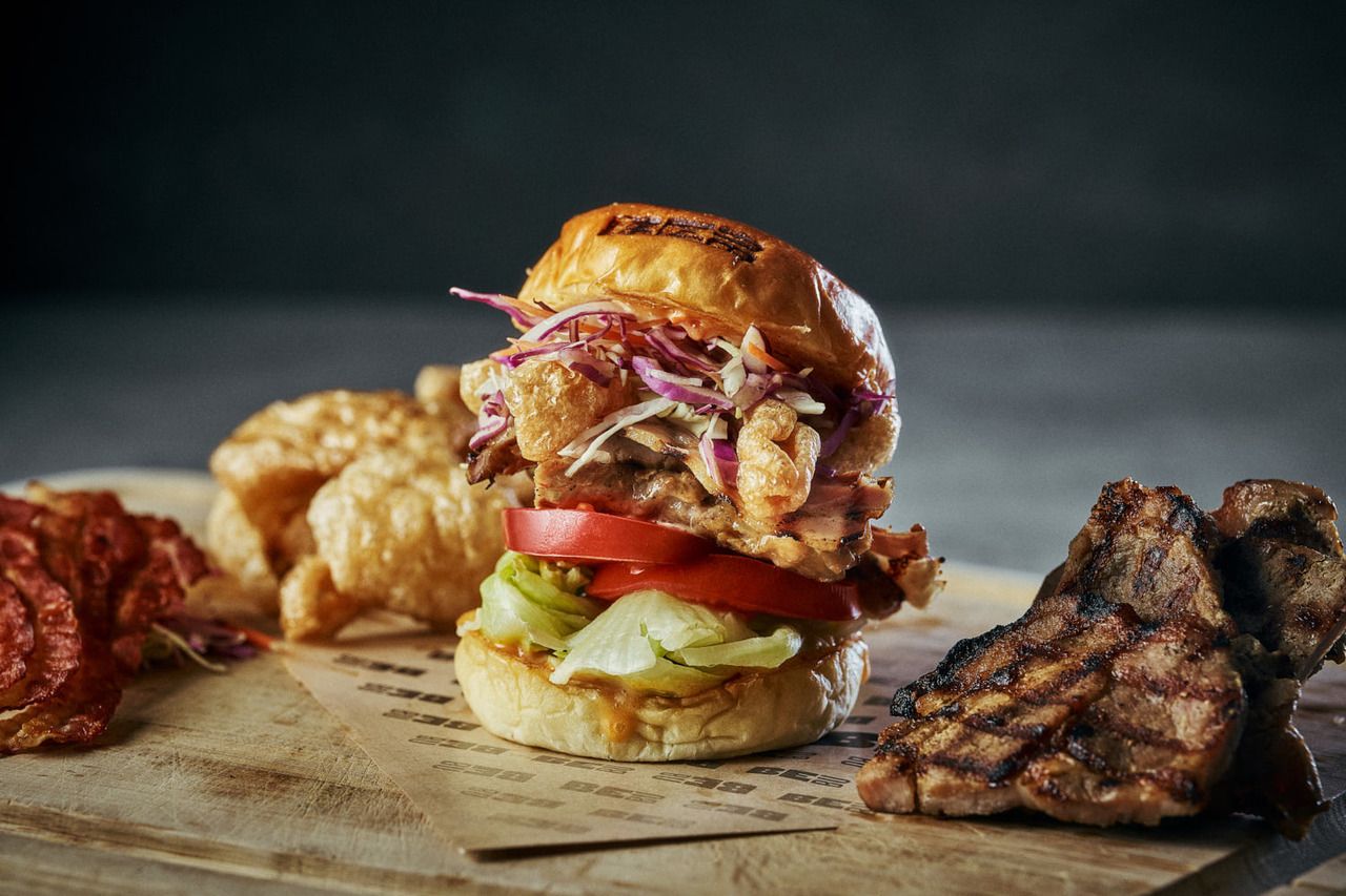 ビブ ポークパワーハウス バーガーセット(ディナー)