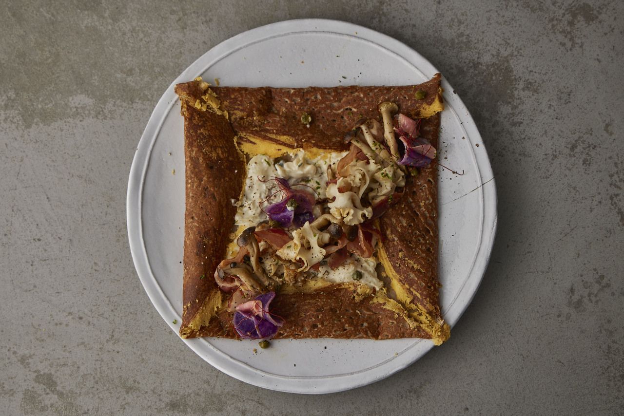 パルフェバンビ付きガレットランチ〜ポルチーニクリームのガレット〜【 ¥5,450円(税別) 】