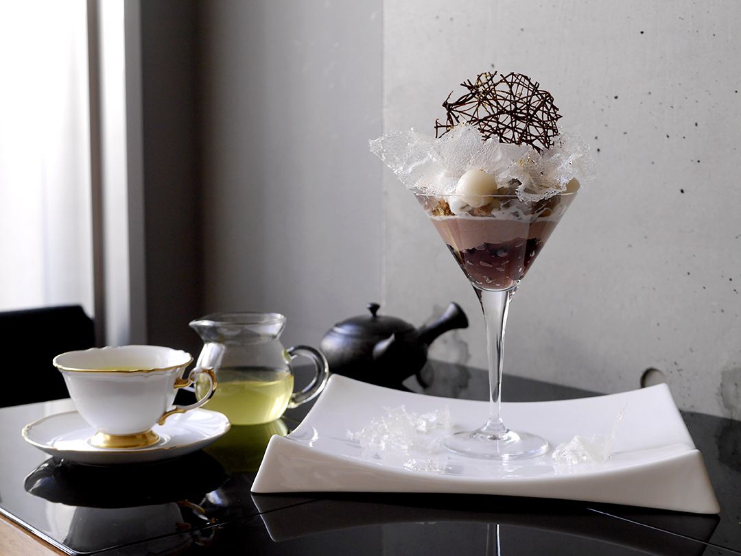 14:00【茶茶の間のspécialité】茶茶の間TEAパフェ 如月 2026  ~ 黒豆ときなこ‥そしてチョコへ ~