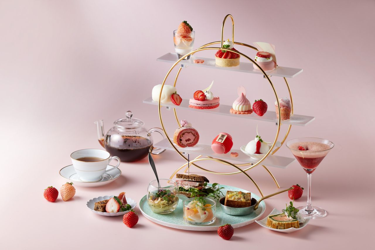 [Maximum 3-hour use] Sky View Afternoon Tea ~spring collection~ + toast drink + TWG tea and other free cafe drinks (Saturdays, Sundays, and holidays)