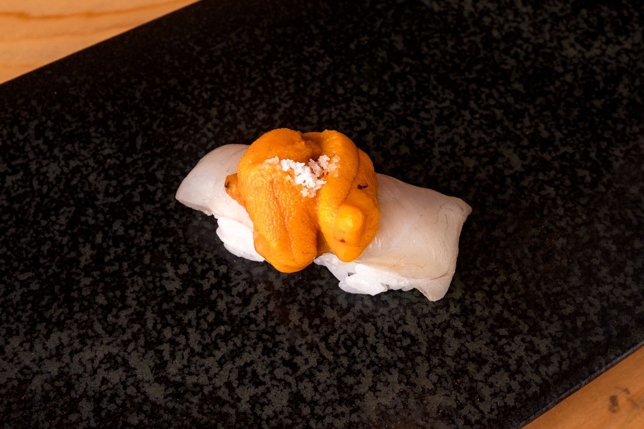 Pufferfish and sushi course