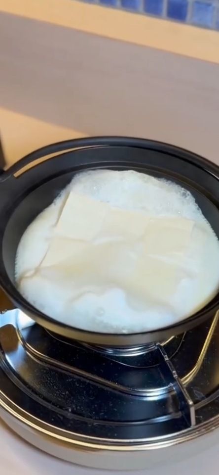 鍋と天ぷらのコース（豆乳豆腐鍋）