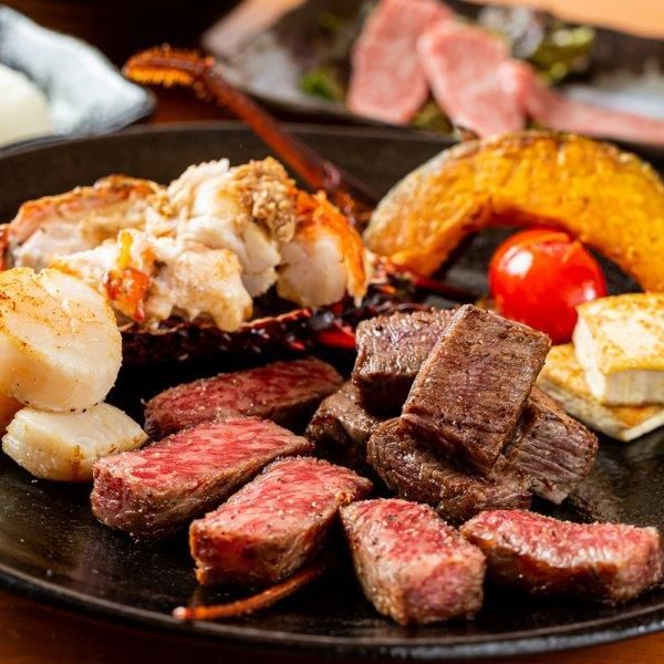 Lobster, scallops, and Kobe beef loin 120g [Special Steak Course]