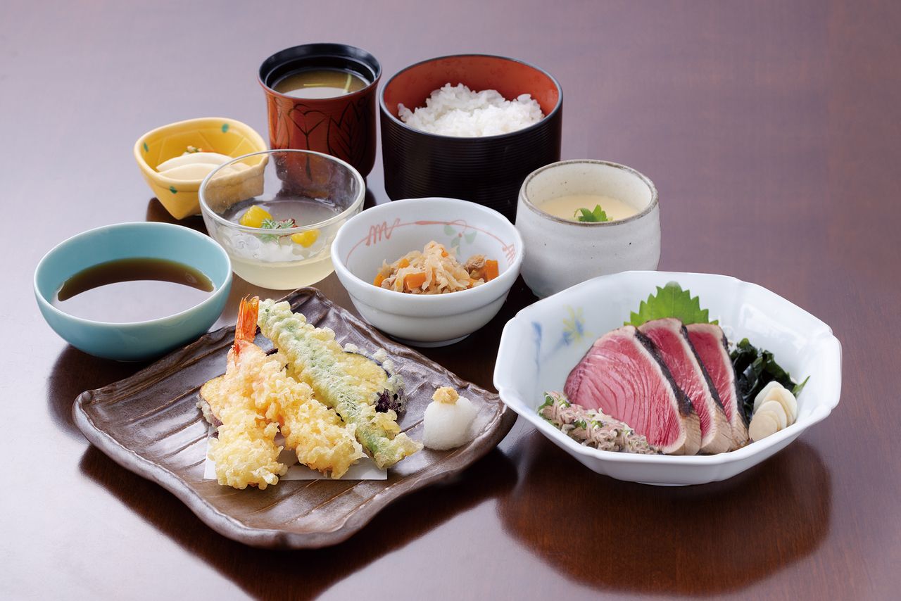 Seared bonito set meal  "A"