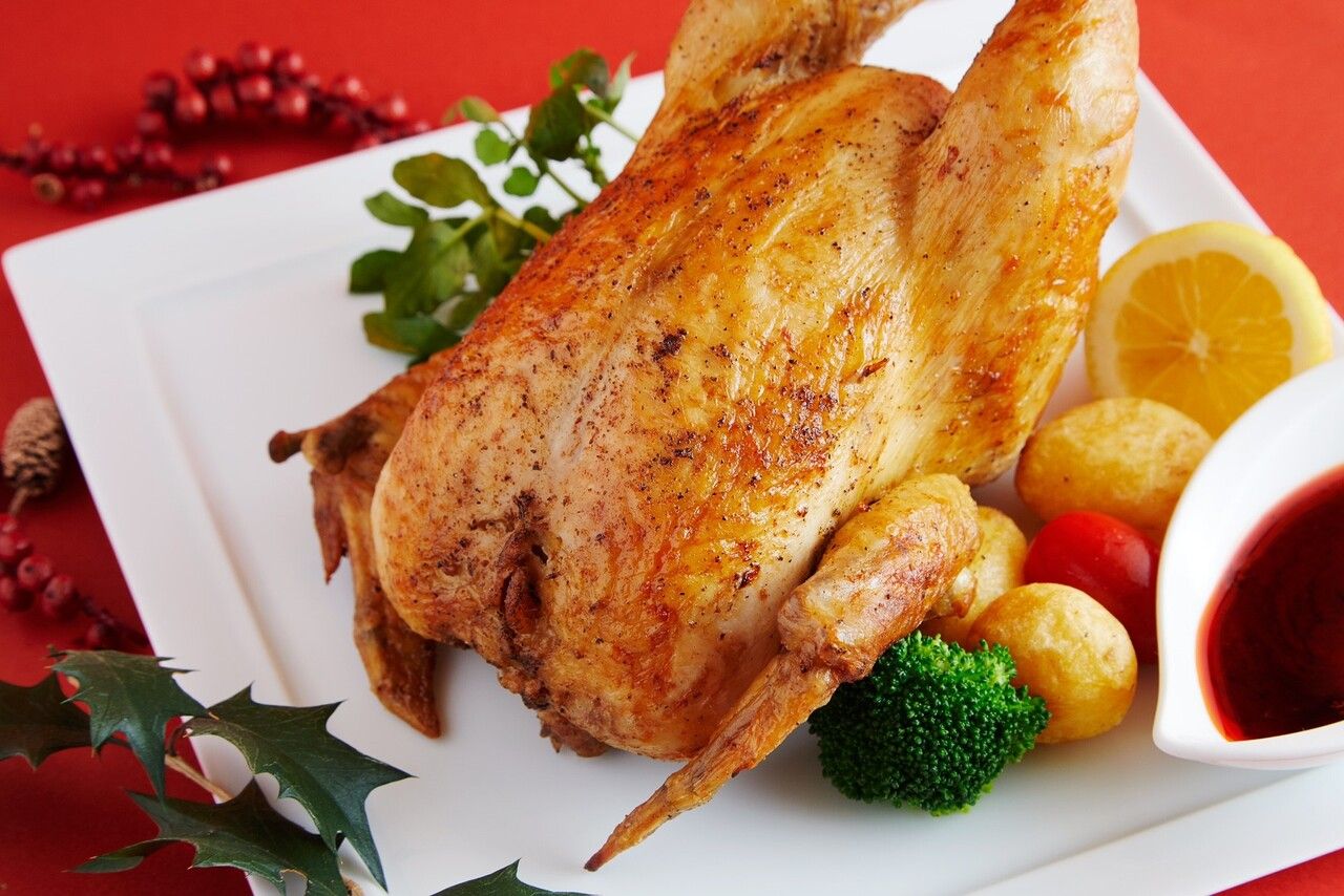  Holiday roasted whole chicken