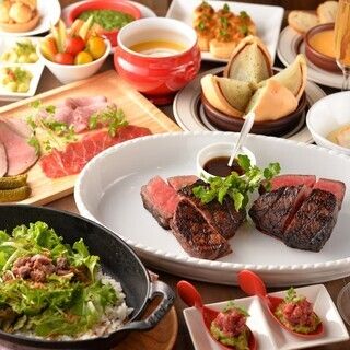 [Special] Enjoy grilled dishes such as comparing grilled steaks and aged Japanese beef stew
