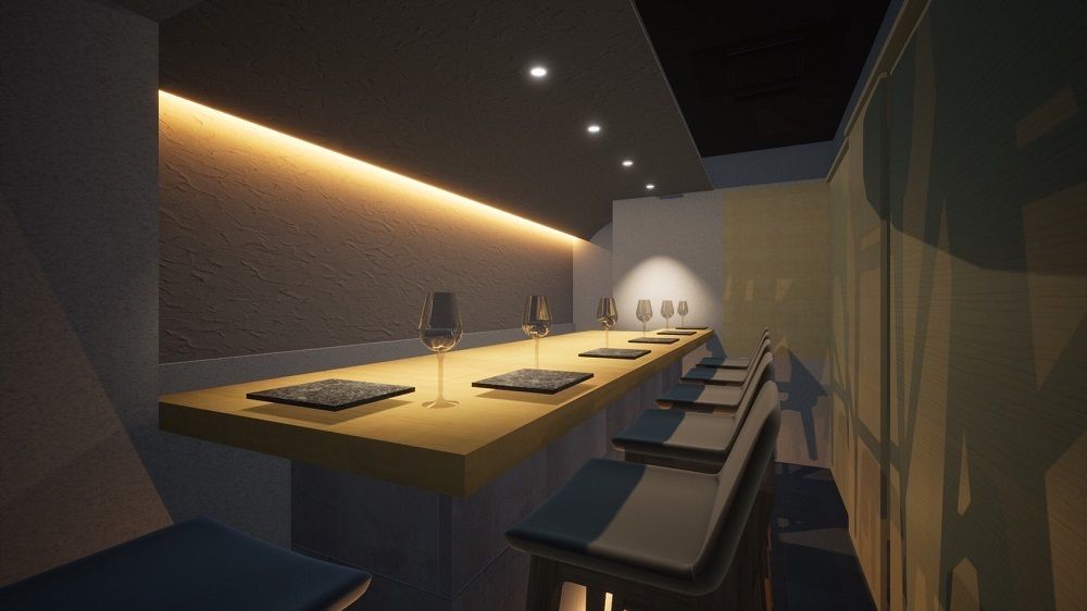 ＜個室カウンター＞おまかせコース【白ワインorシャンパン　ボトル1本付き】