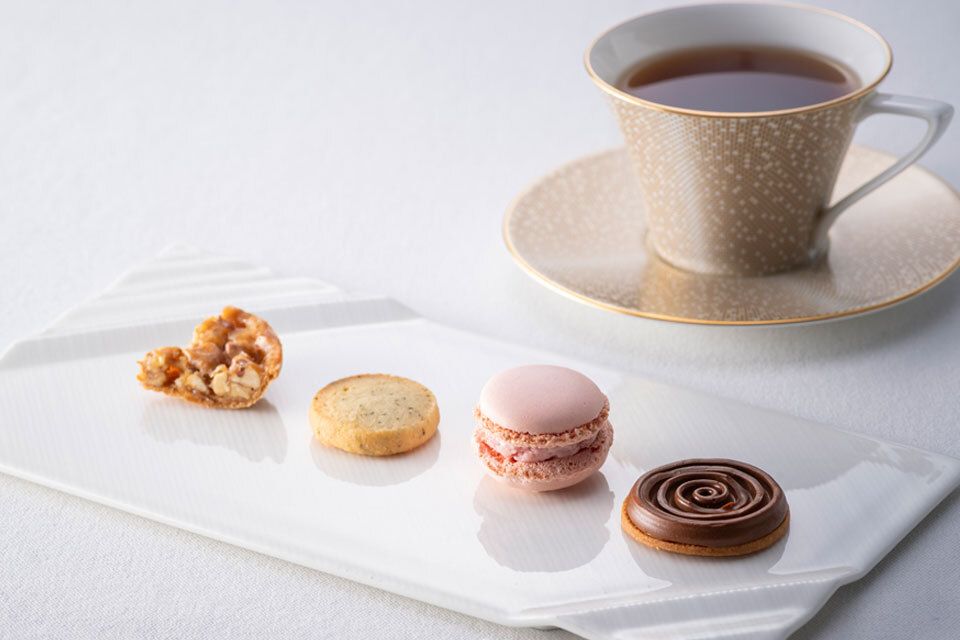 Homemade Four Kinds of Petits Fours and Beverage Combo