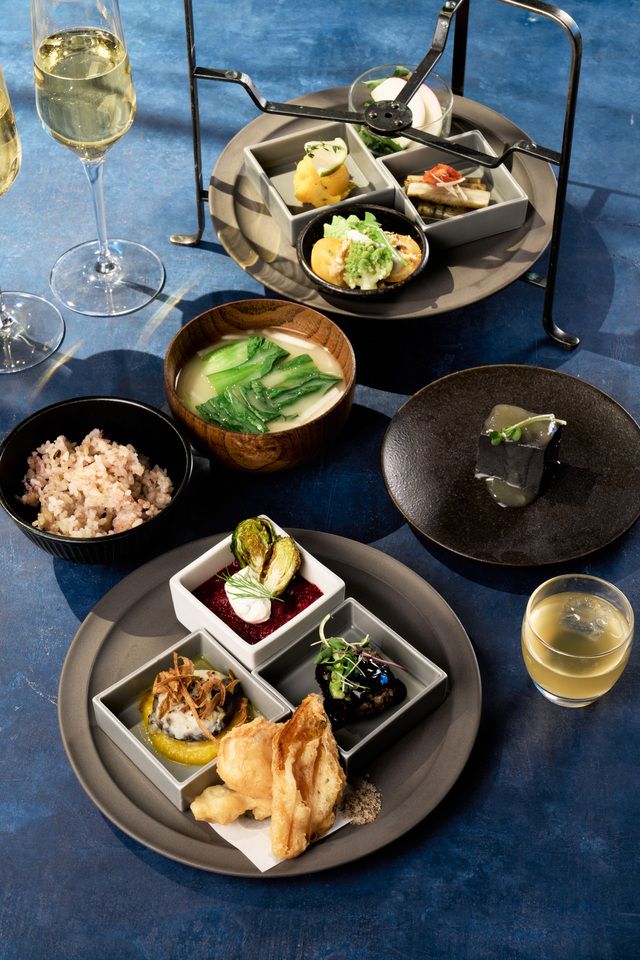 【DINNER】乾杯スパークリング付き ベジミールコース　【窓側優先】