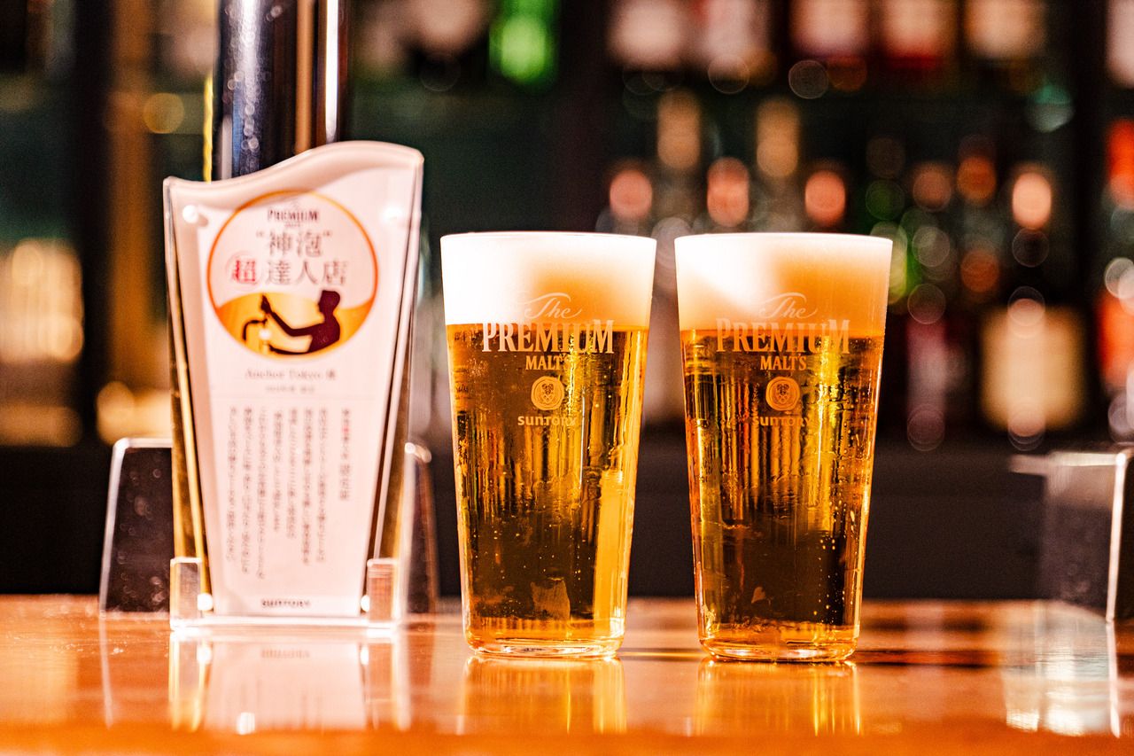 超神泡達人店認定!!　サントリー　ザ・プレミアムモルツ含むフリーフロー【お食事は別途、当日ご注文可能です】